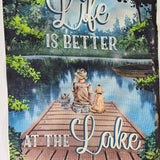 Garden Flag - Better at the Lake with custom garden flag design