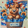 Garden Flag - Patriot Calf with custom garden flag design
