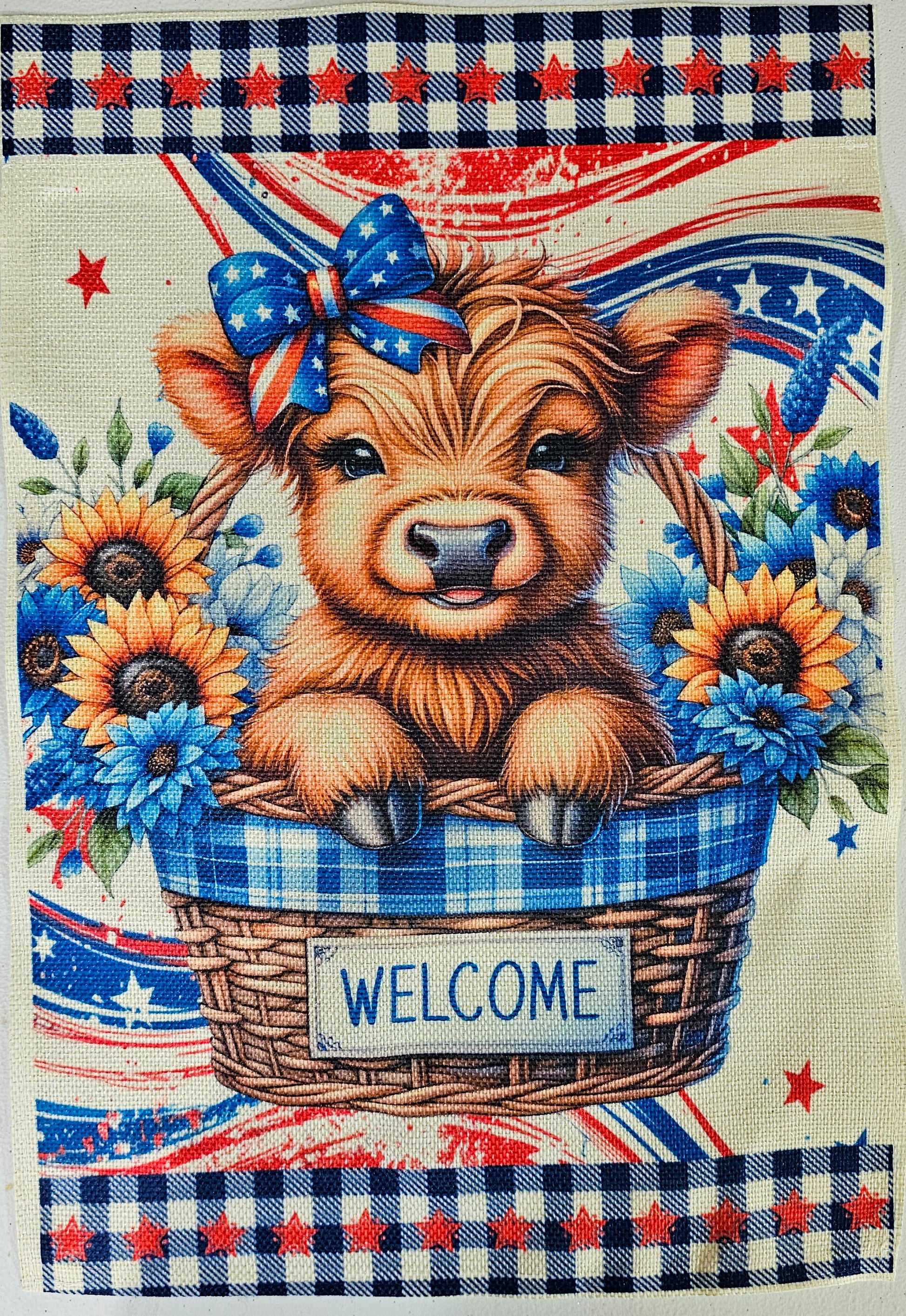 Garden Flag - Patriot Calf with custom garden flag design