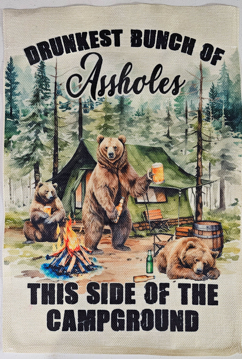Garden Flag - Drunkest Asshole with custom garden flag design