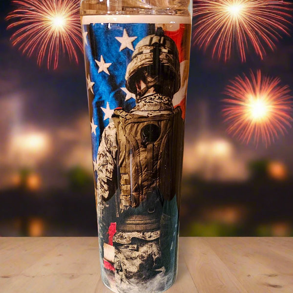 30 oz - American Soldier with custom gift design