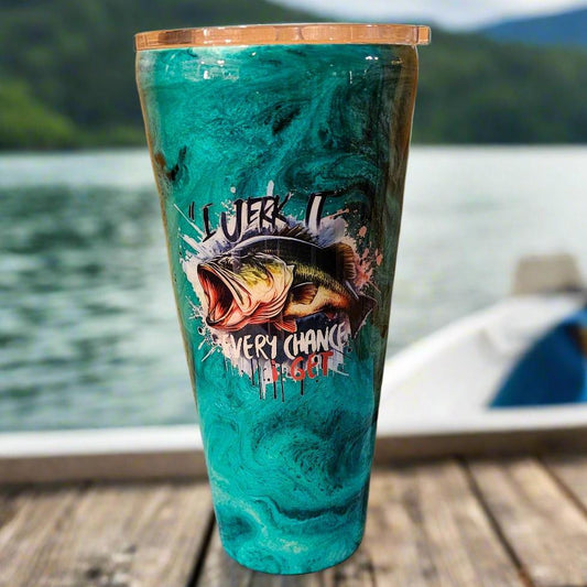 32 oz tapered - Jerk It with custom gift design
