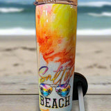 20 oz Duo Salty Beach with custom gift design