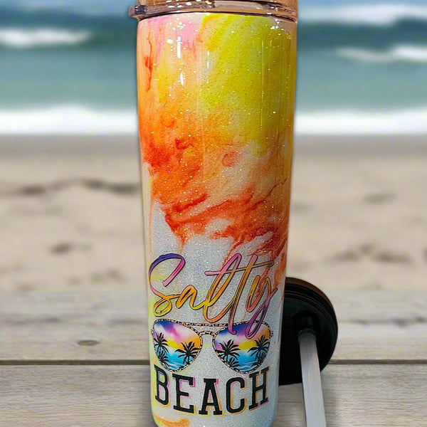 20 oz Duo Salty Beach with custom gift design