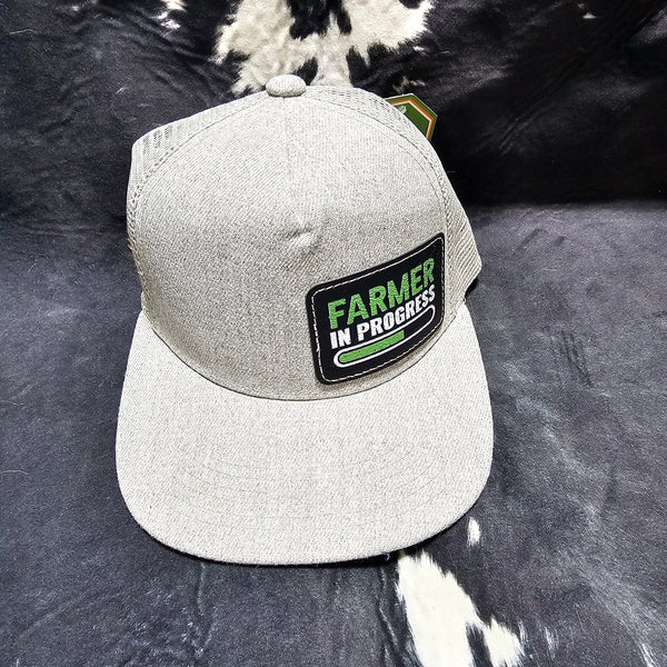 Youth Leather Patch Hat - Farmer with custom hat design