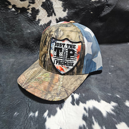 Fabric Patch Hat - Just the Tip with custom hat design