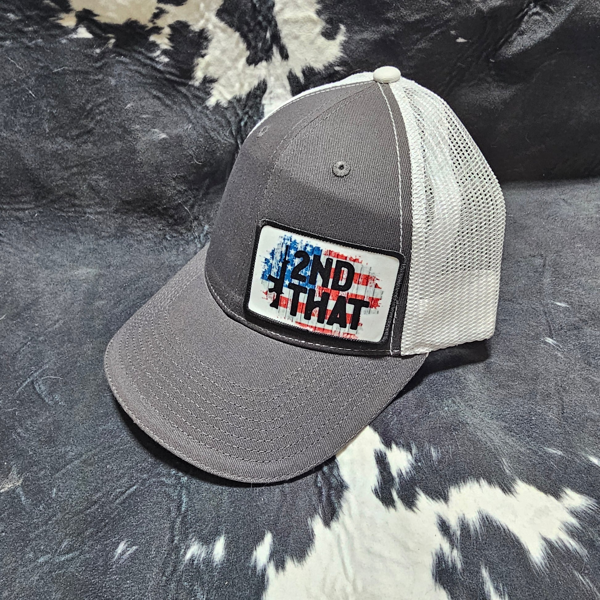 Fabric Patch Hat - 2nd Amendment with custom hat design