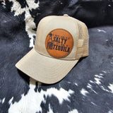 Leather Patch Hat - Salty with custom hat design
