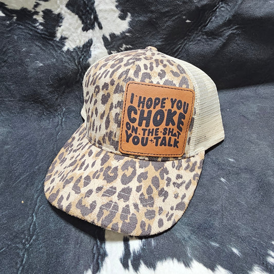 Leather Patch Hat - Choke with custom hat design