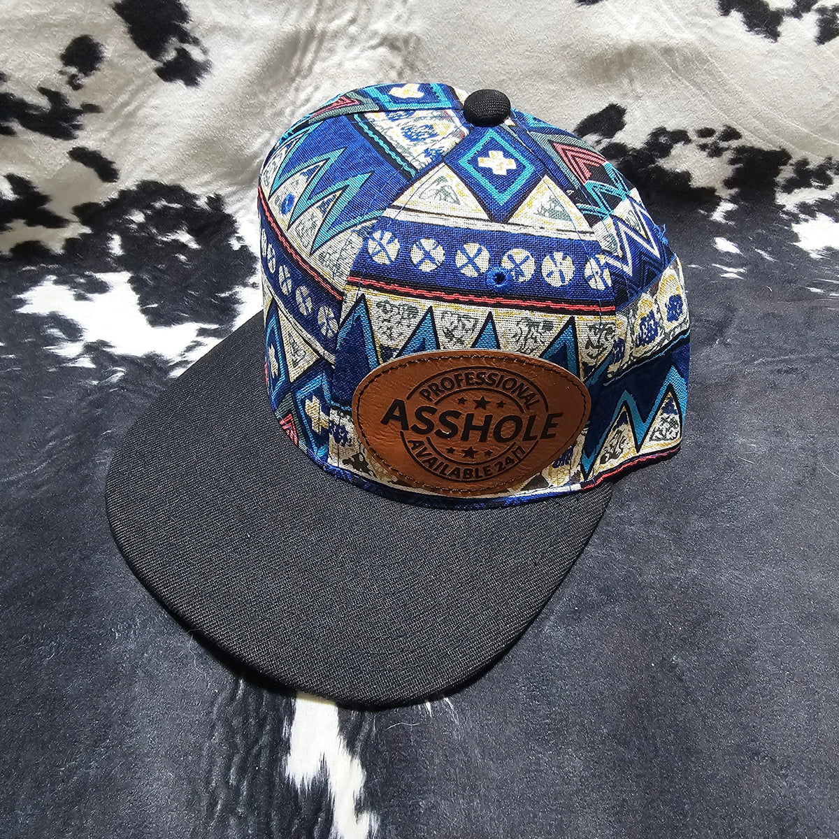 Leather Patch Hat - A$$hole with custom hat design