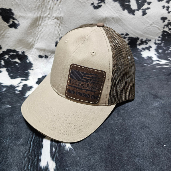 Leather Patch Hat - We the People with custom hat design