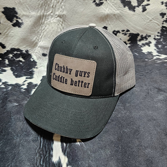 Leather Patch Hat - Chubby Guys with custom hat design