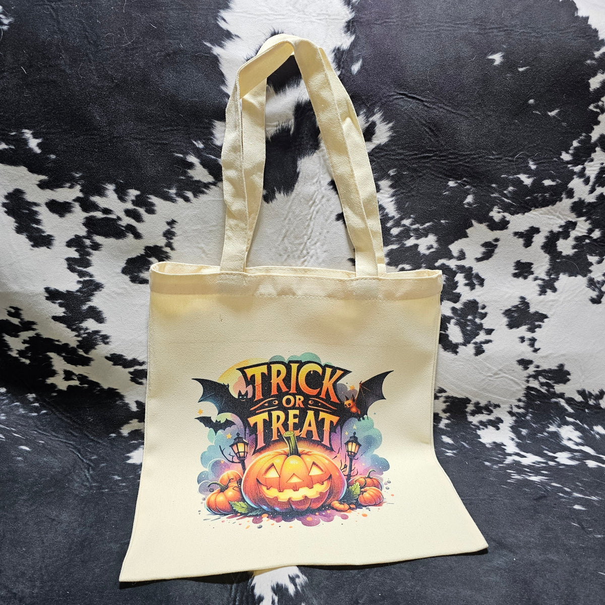 Pumpkin & Bats Trick-or-Treat Tote