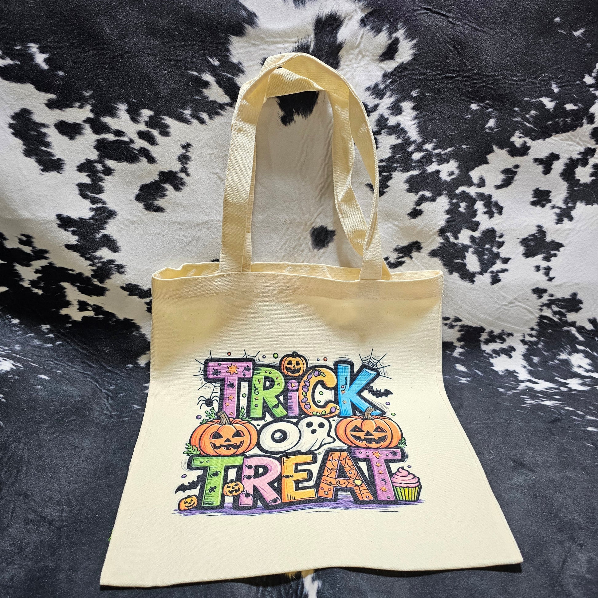 Trick or Treat Tote - Pumpkin & Ghosts with custom gift design