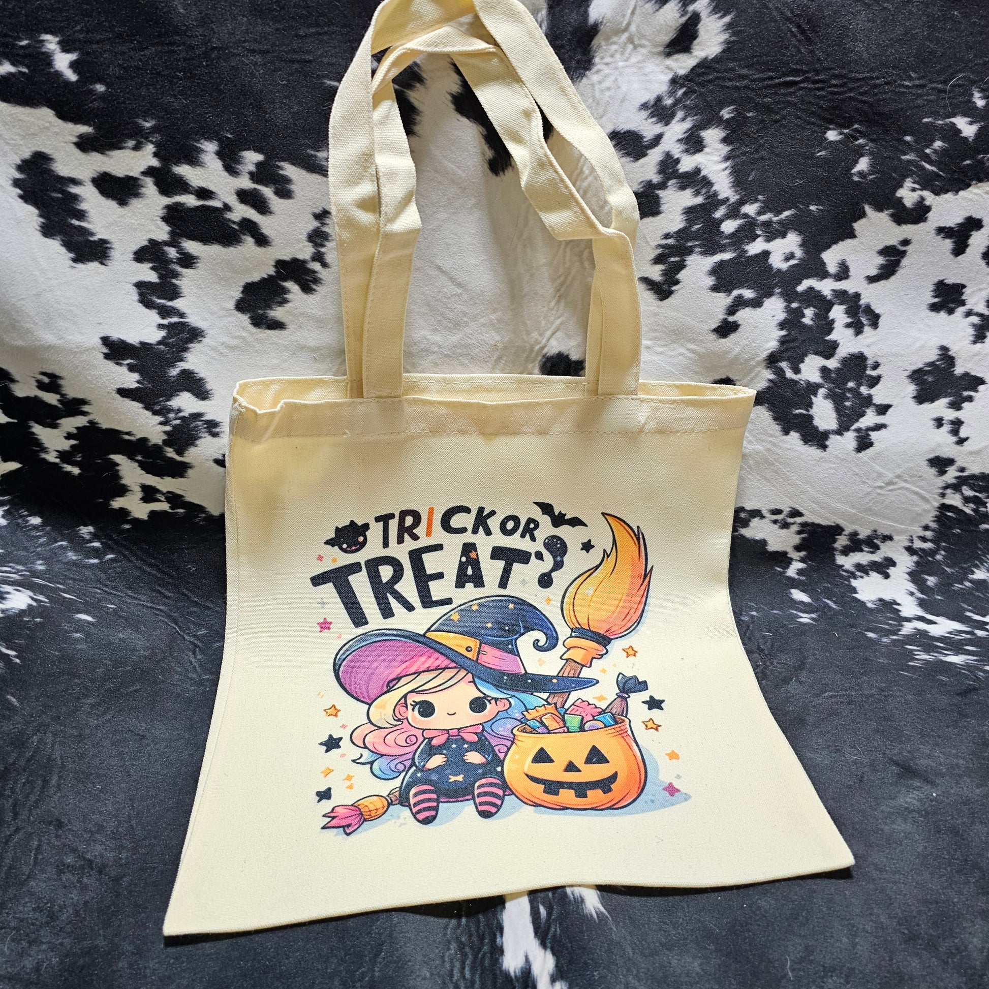 Trick or Treat Tote - Little Witch with custom gift design
