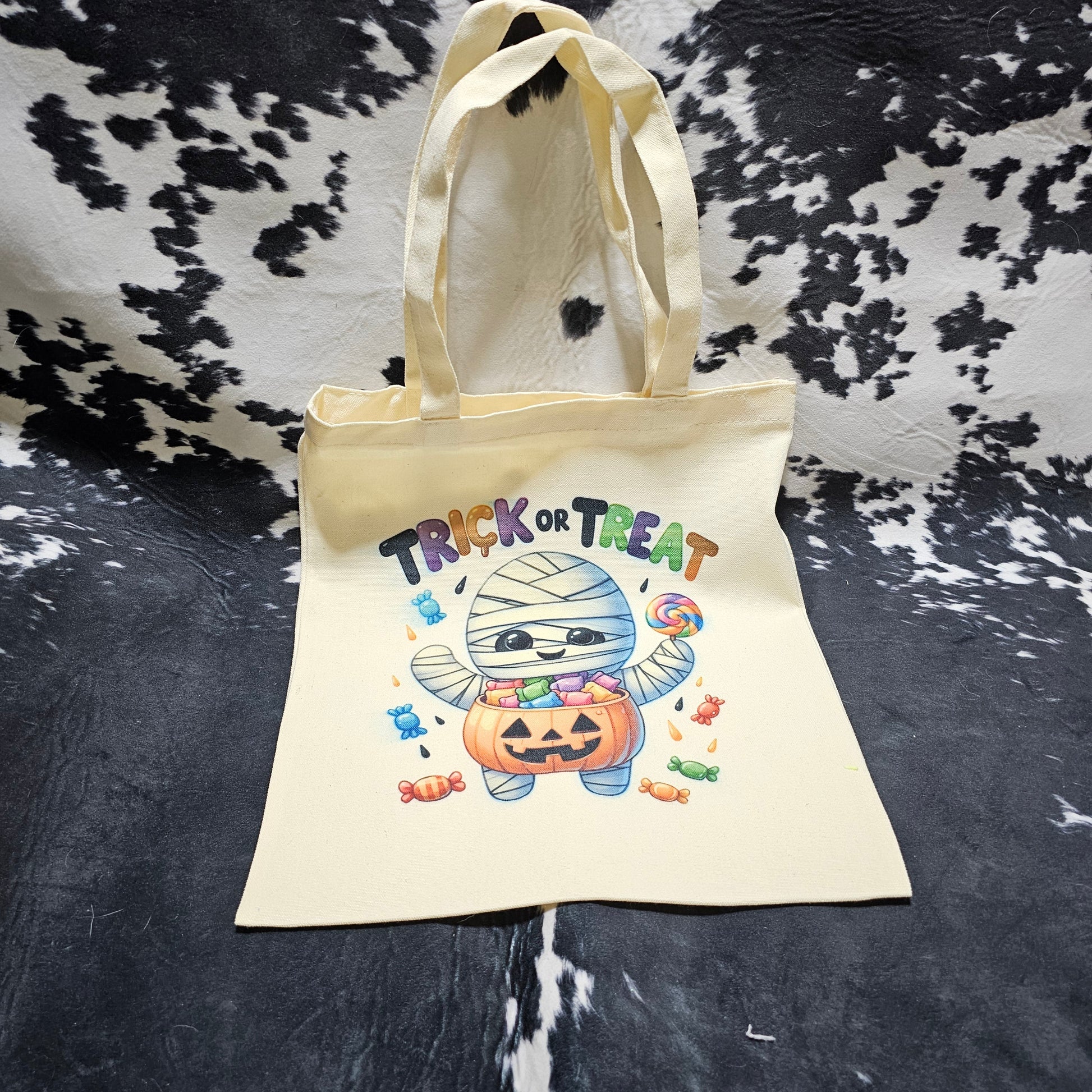 Trick or Treat Tote - Mummy with custom gift design