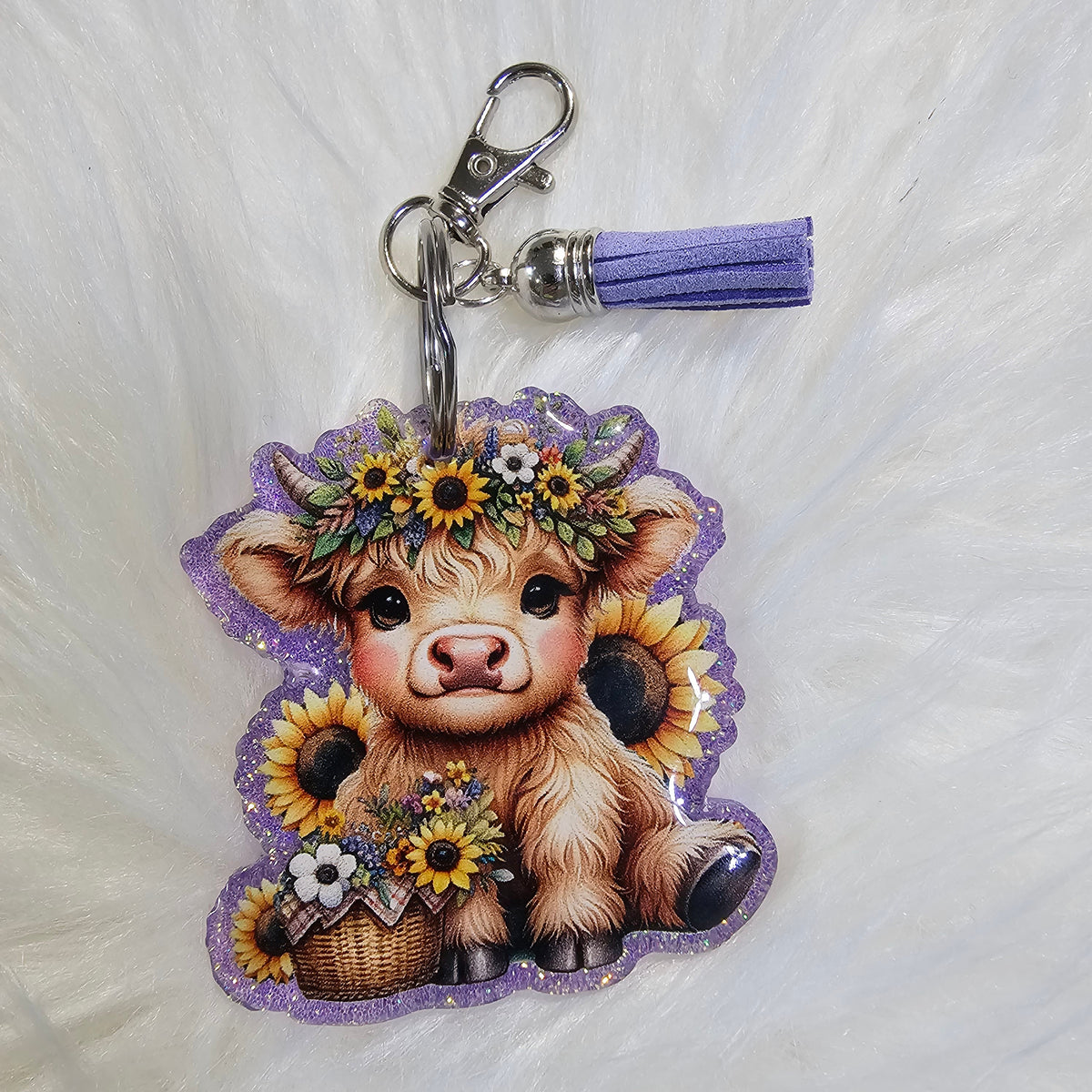 Acrylic Glitter Keychain
