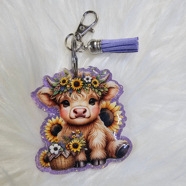 Acrylic Glitter Keychain