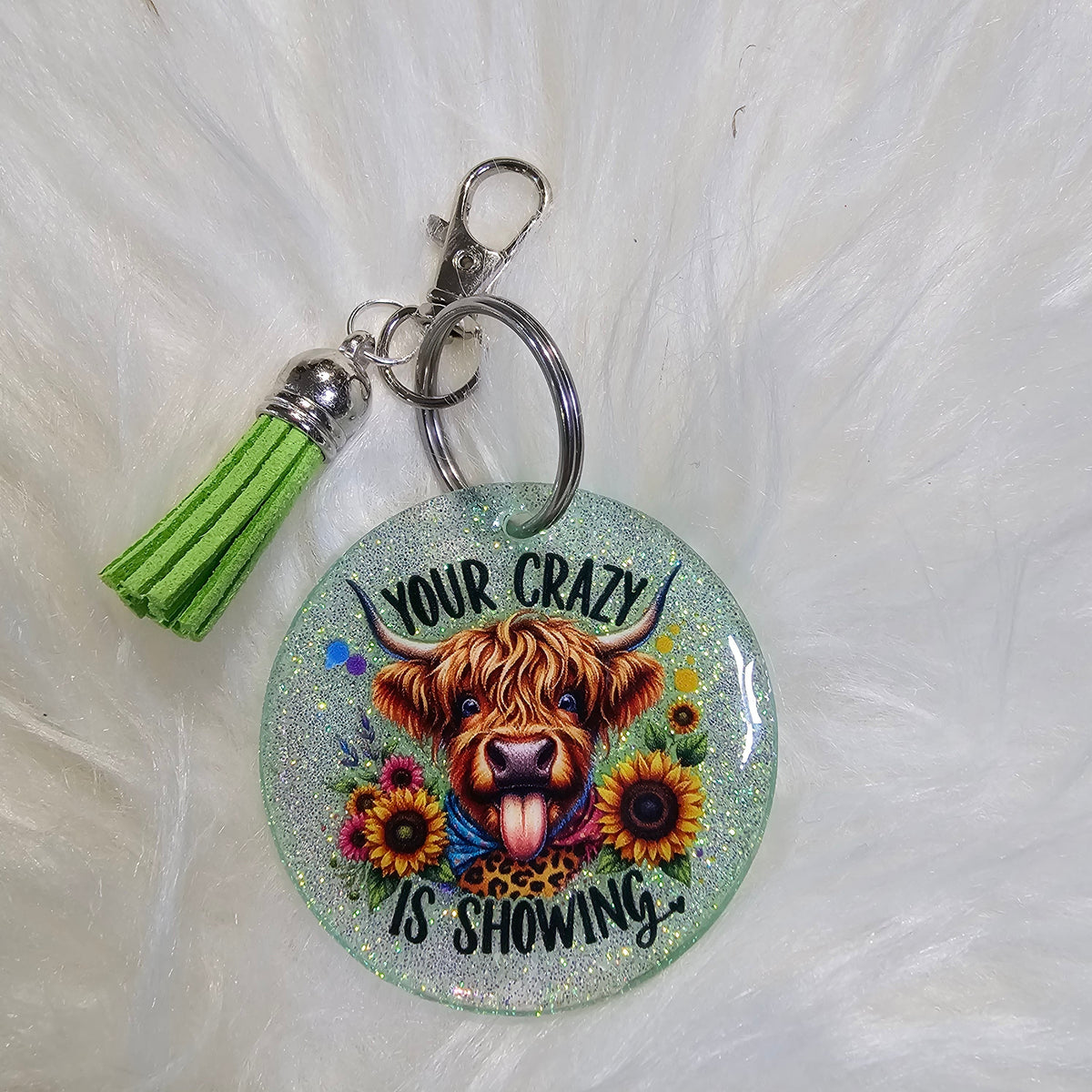 Acrylic Glitter Keychain