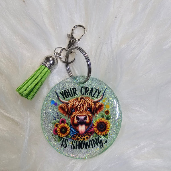 Acrylic Glitter Keychain