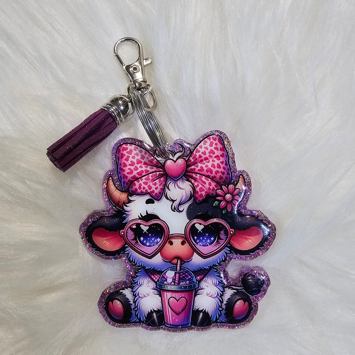 Acrylic Glitter Keychain