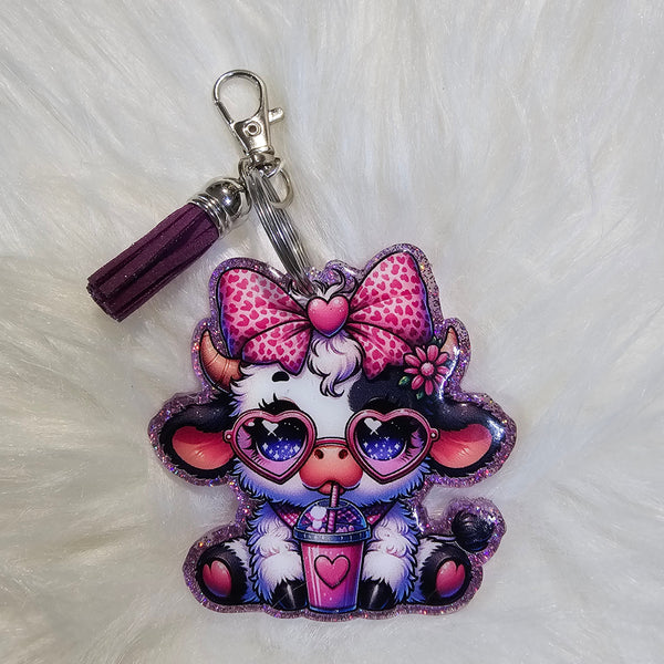 Acrylic Glitter Keychain