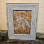 Horse w/Leather Background Glass Decor
