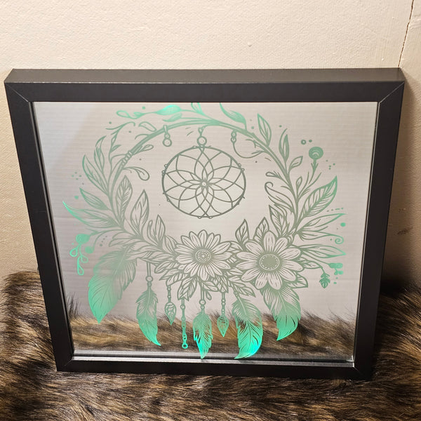 Engraved Mirror with LED Lighting