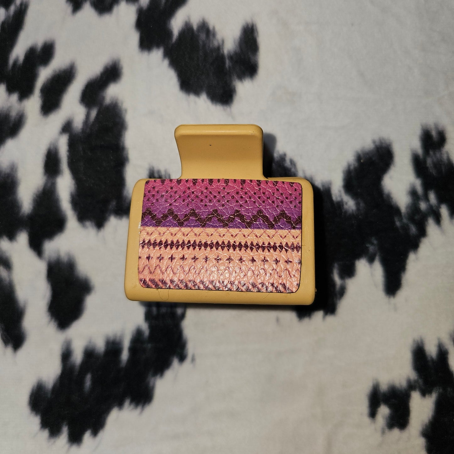 Leather Engraved – Everyday Favorite – Leather Claw Clip