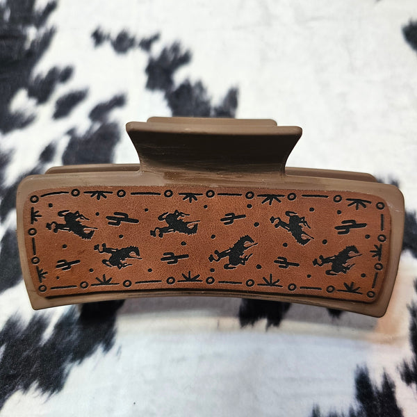 Custom Leather Claw Clip