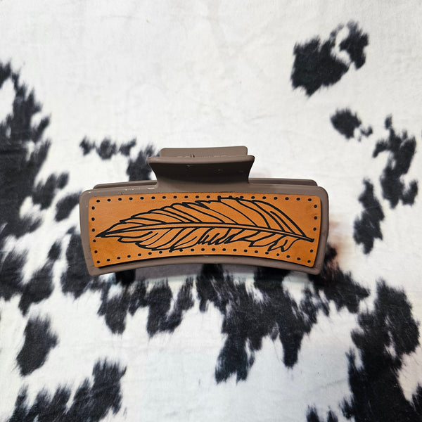 Custom Leather Claw Clip