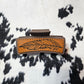 Leather Engraved Claw Clips