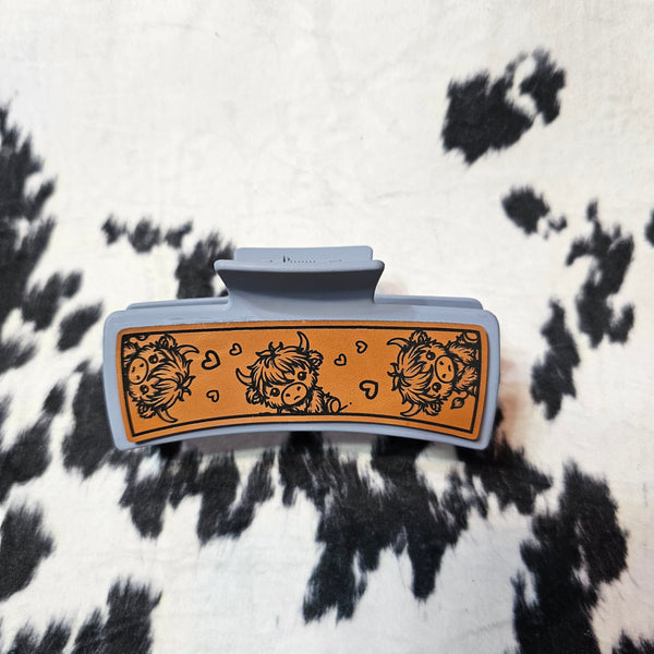Custom Leather Claw Clip