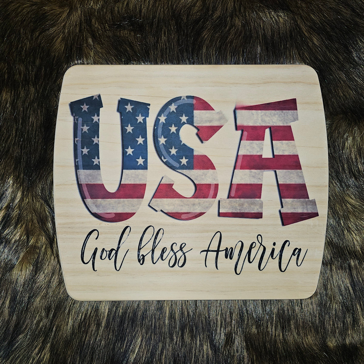 American Flag Wood Board
