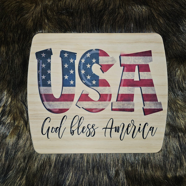 American Flag Wood Board