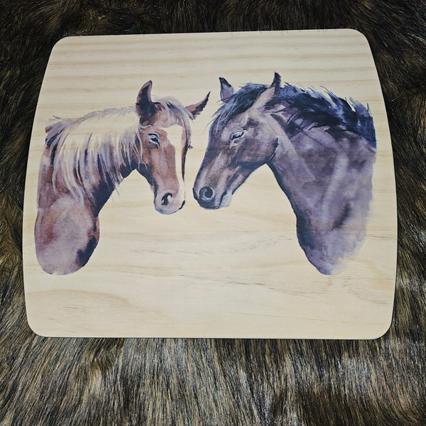 Horses Wood Board
