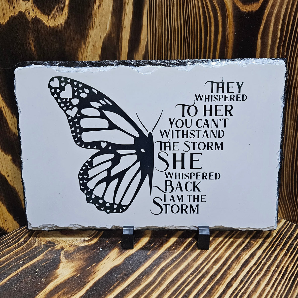 I Am the Storm Slate Tile