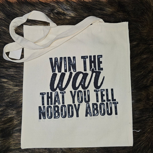 Win the War Canvas Tote