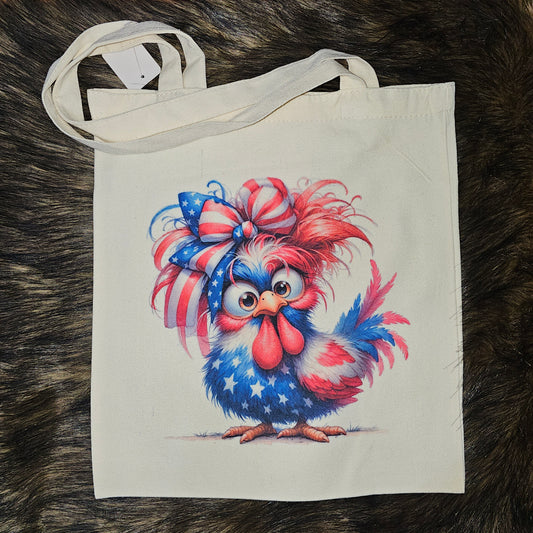 Patriot Chicken Canvas Tote