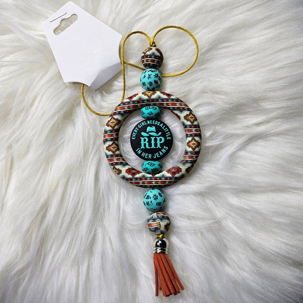 Custom Beaded Mirror Charm