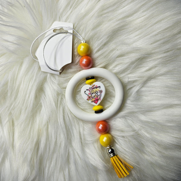 Custom Beaded Mirror Charm