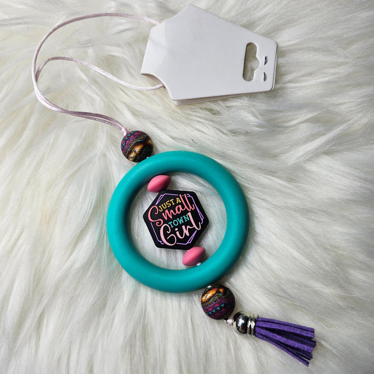 Custom Beaded Mirror Charm