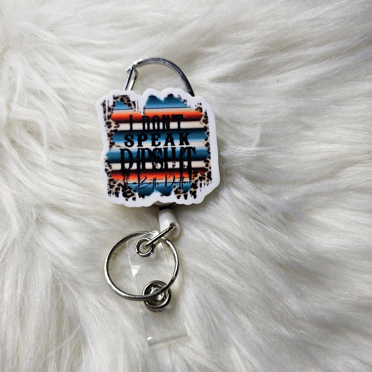 Belt Clip Badge Reel - Fixed Topper