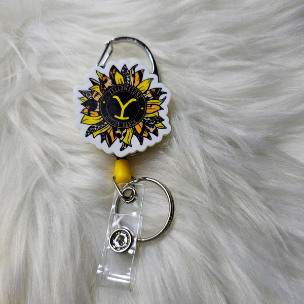 Belt Clip Badge Reel - Fixed Topper