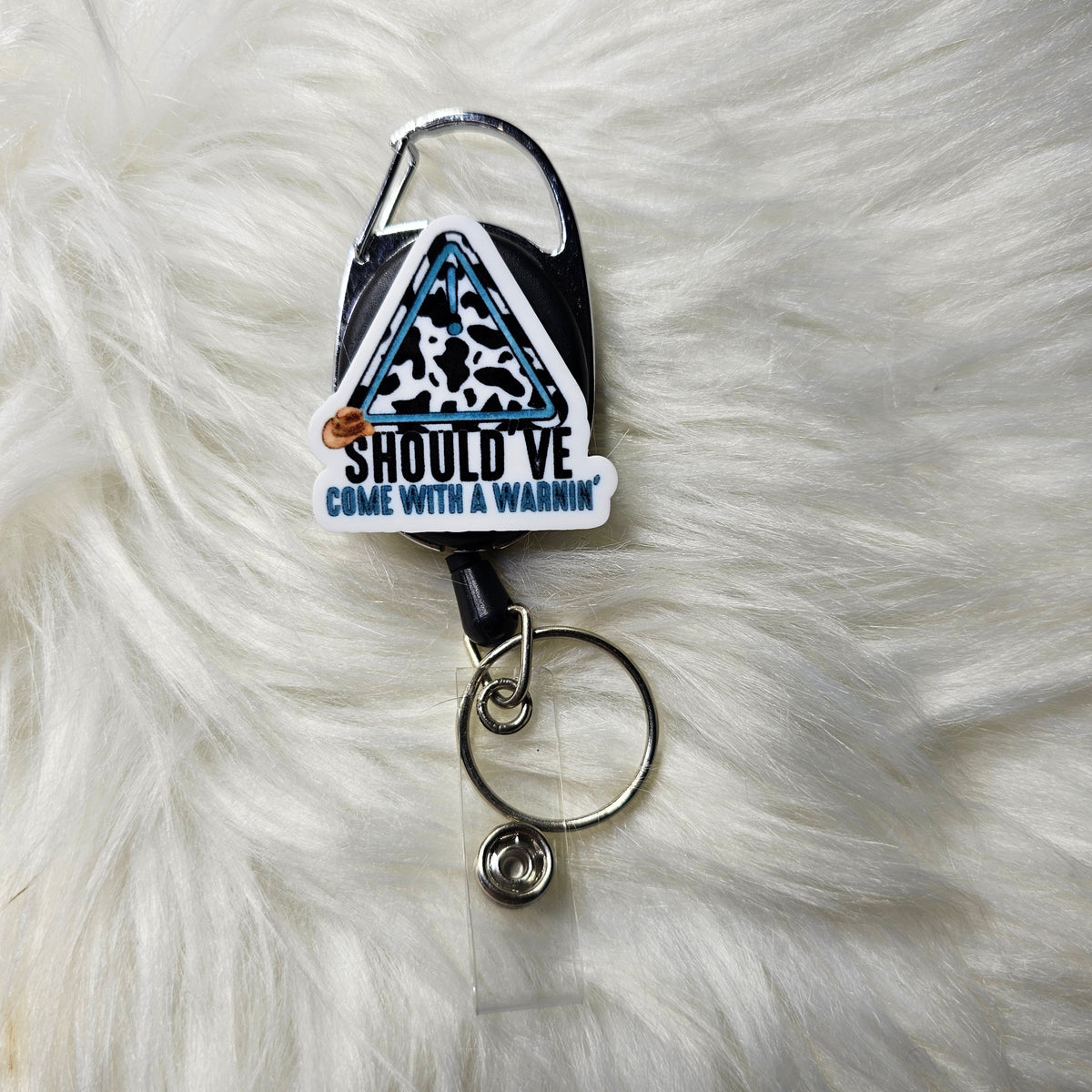 Belt Clip Badge Reel - Fixed Topper