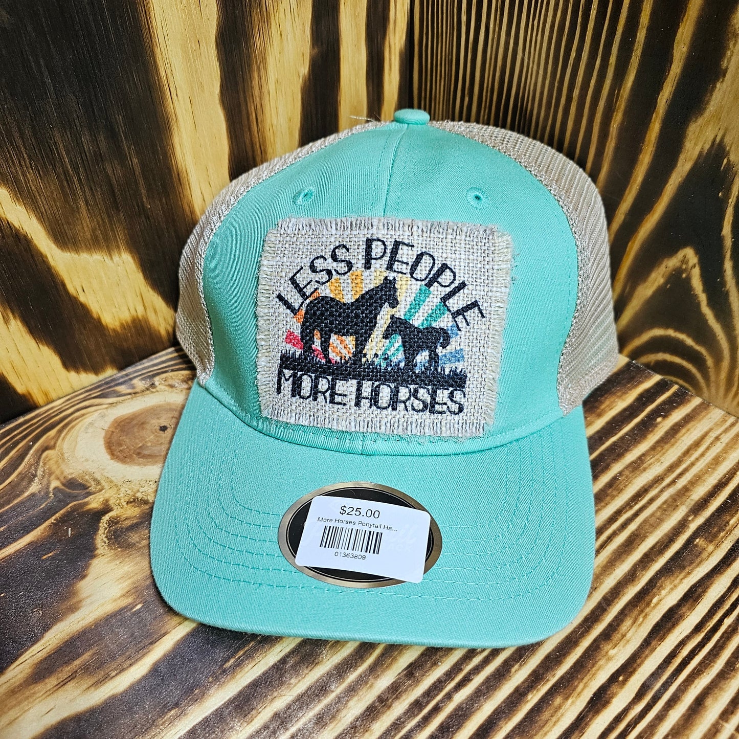 More Horses Less People Ponytail Hat Truth Teller