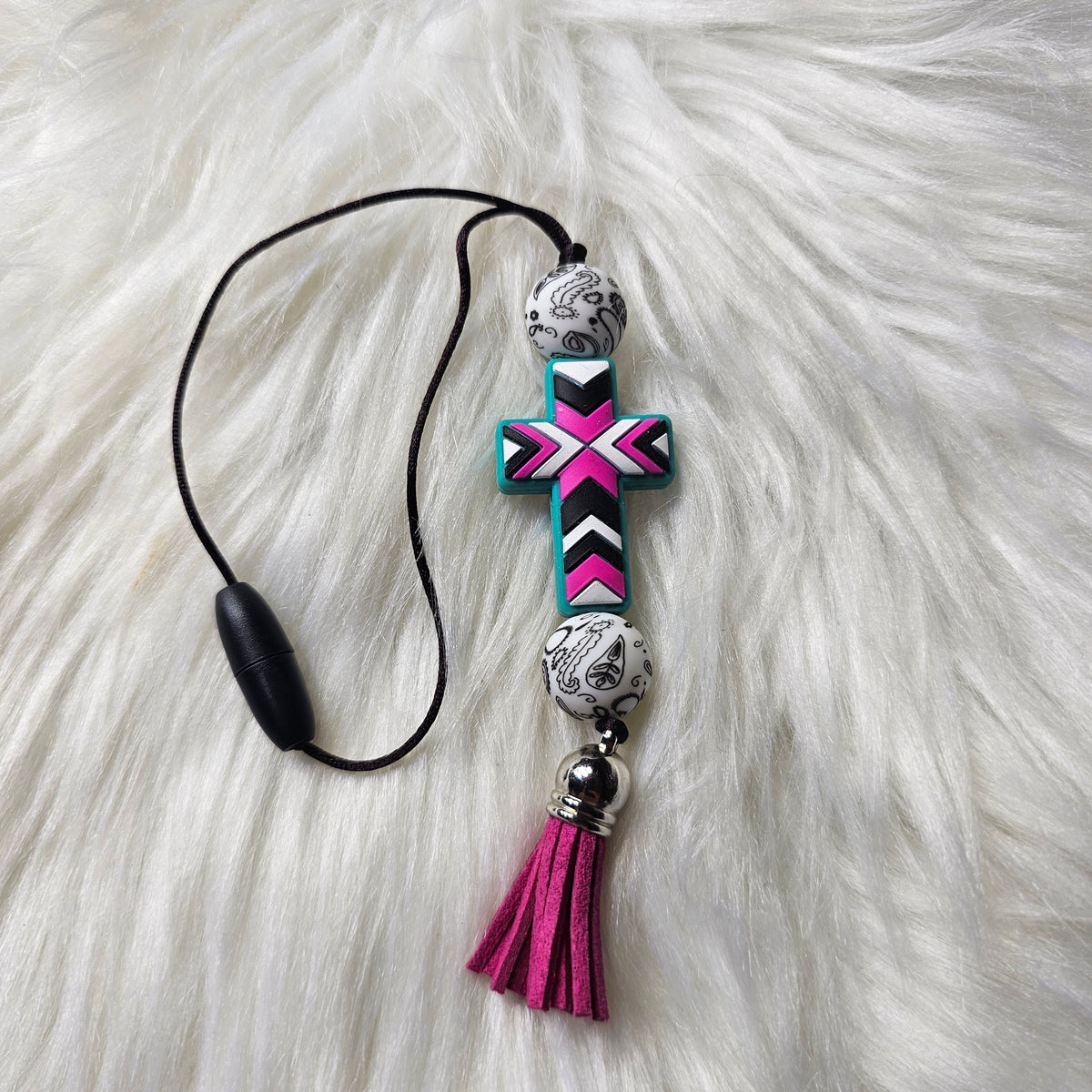 Custom Beaded Mirror Charm