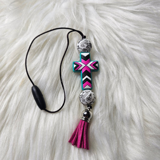 Beaded Mirror Charm