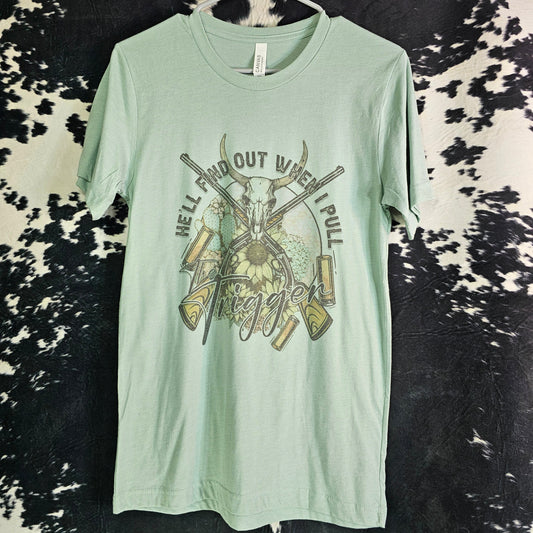 Trigger Sage – Easy Outfit – Graphic Tee – feral-main-character tee staple for long days and late nights