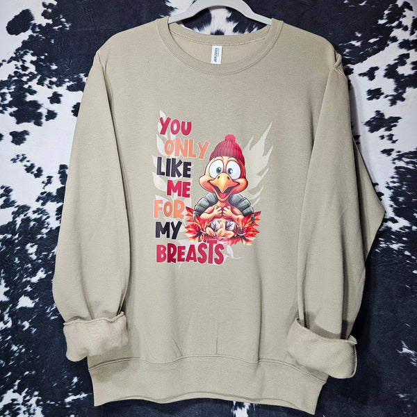 Liked for the Breasts, Not the Vibes Crewneck
